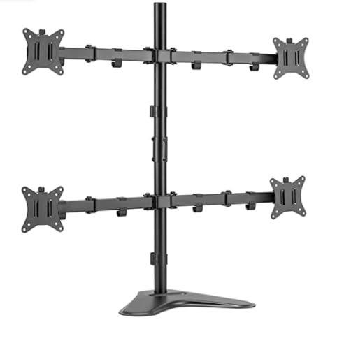 Amazon.com: PUTORSEN Quad Monitor Stand, 4 Monitor Mount for
